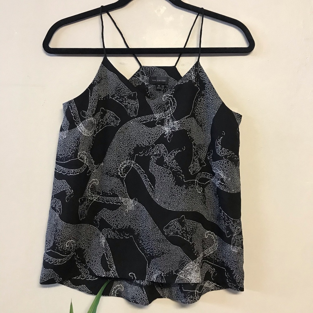 The Limited XS cheetah big cat blouse